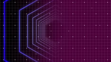 moving through a hexagon shaped tunnel