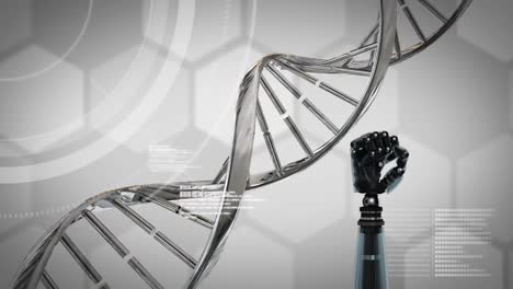 Animation-Eines-Roboterarms-Mit-DNA-Helix