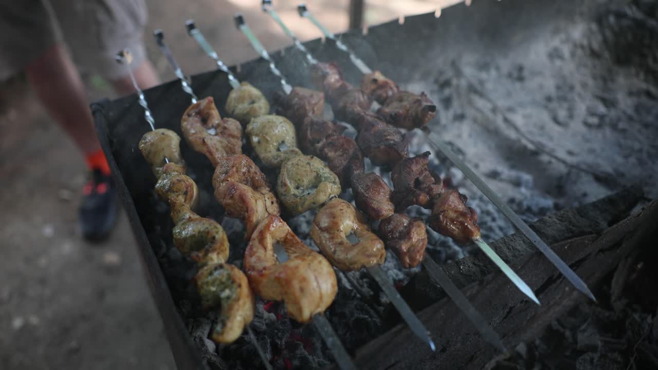 Shish Kebab on Grill