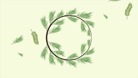 tropical exotics leafs ecology animation wreath crown