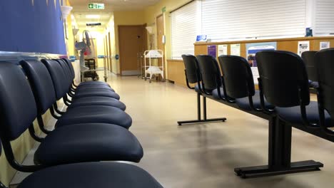 sala de espera vacía en un hospital tranquilo