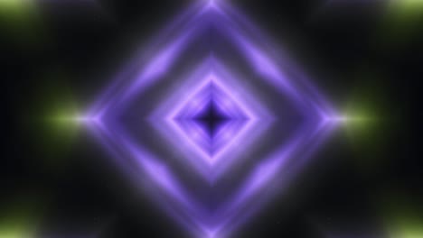 caleidoscopio fractal púrpura en un fondo oscuro