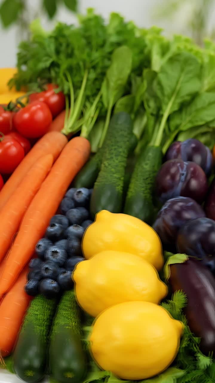 Fresh Organic Fruits and Vegetables 4K