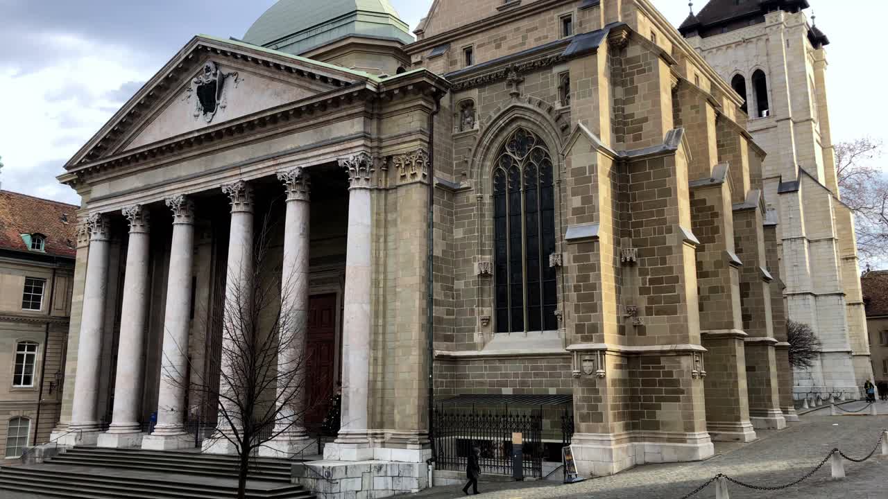Catholic cathedral downtown Geneva , Switzerland