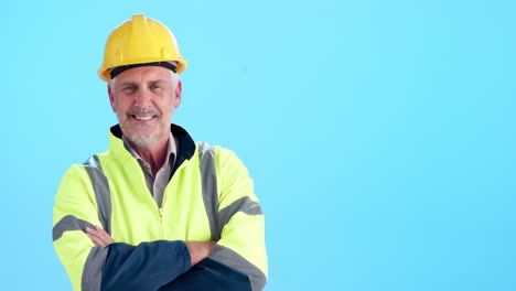 construction worker with hard hat and safety vest