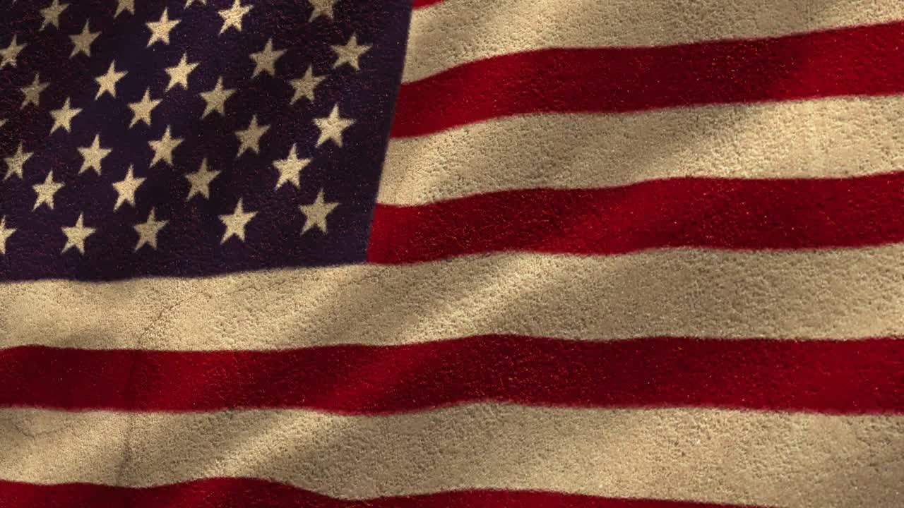 animación de una bandera de los estados unidos ondeando. patriotismo y bandera nacional