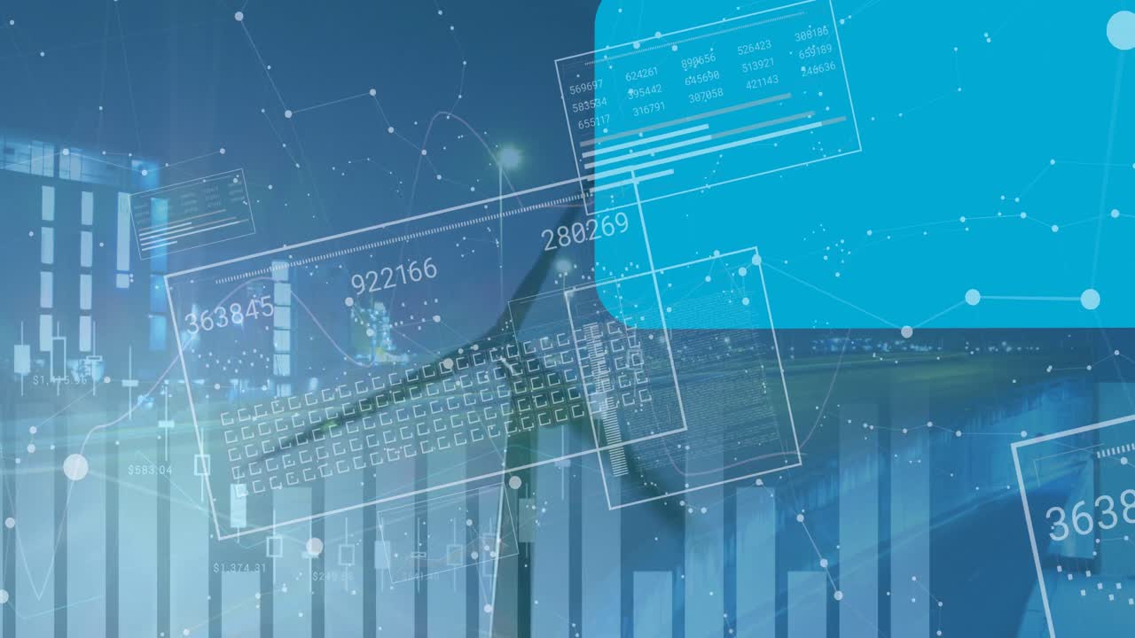 풍력 터빈에 대한 금융 데이터 처리 및 통계의 애니메이션