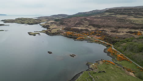 scotland lake mountain valley drone 4k