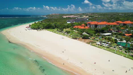 aerial over nusa dua beach, bali, indonesia