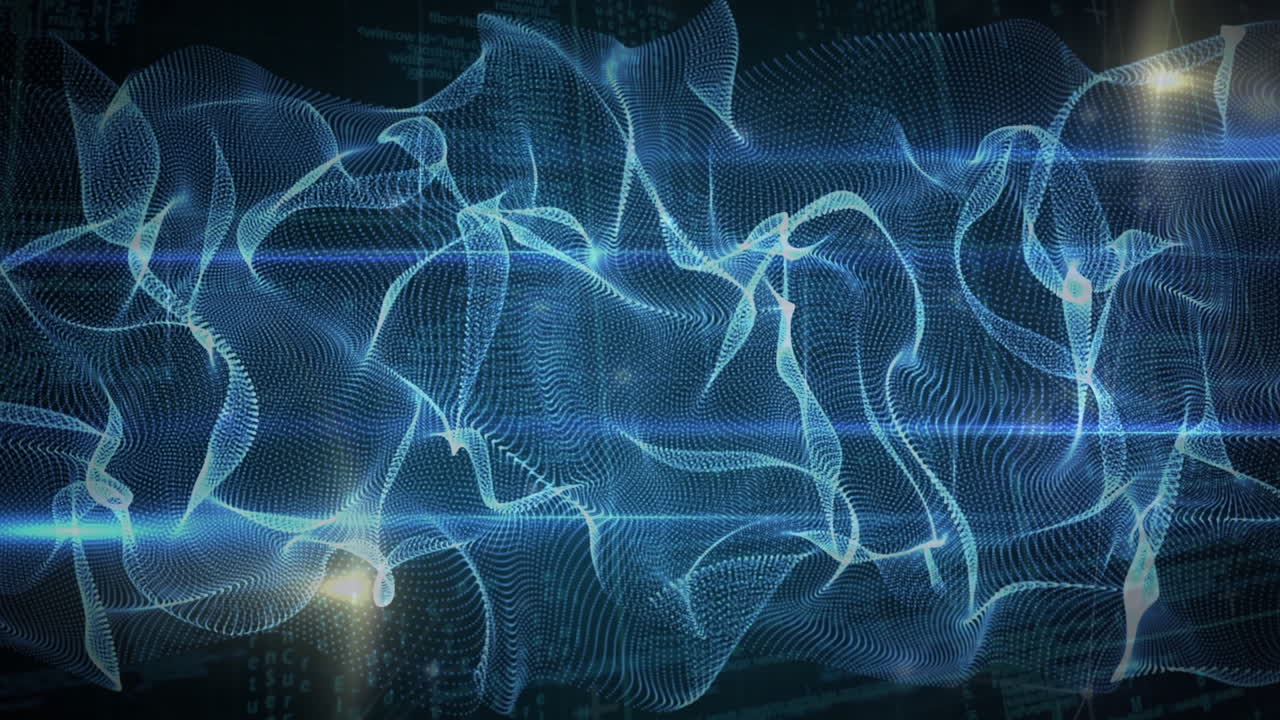 animación del procesamiento de datos a través de redes