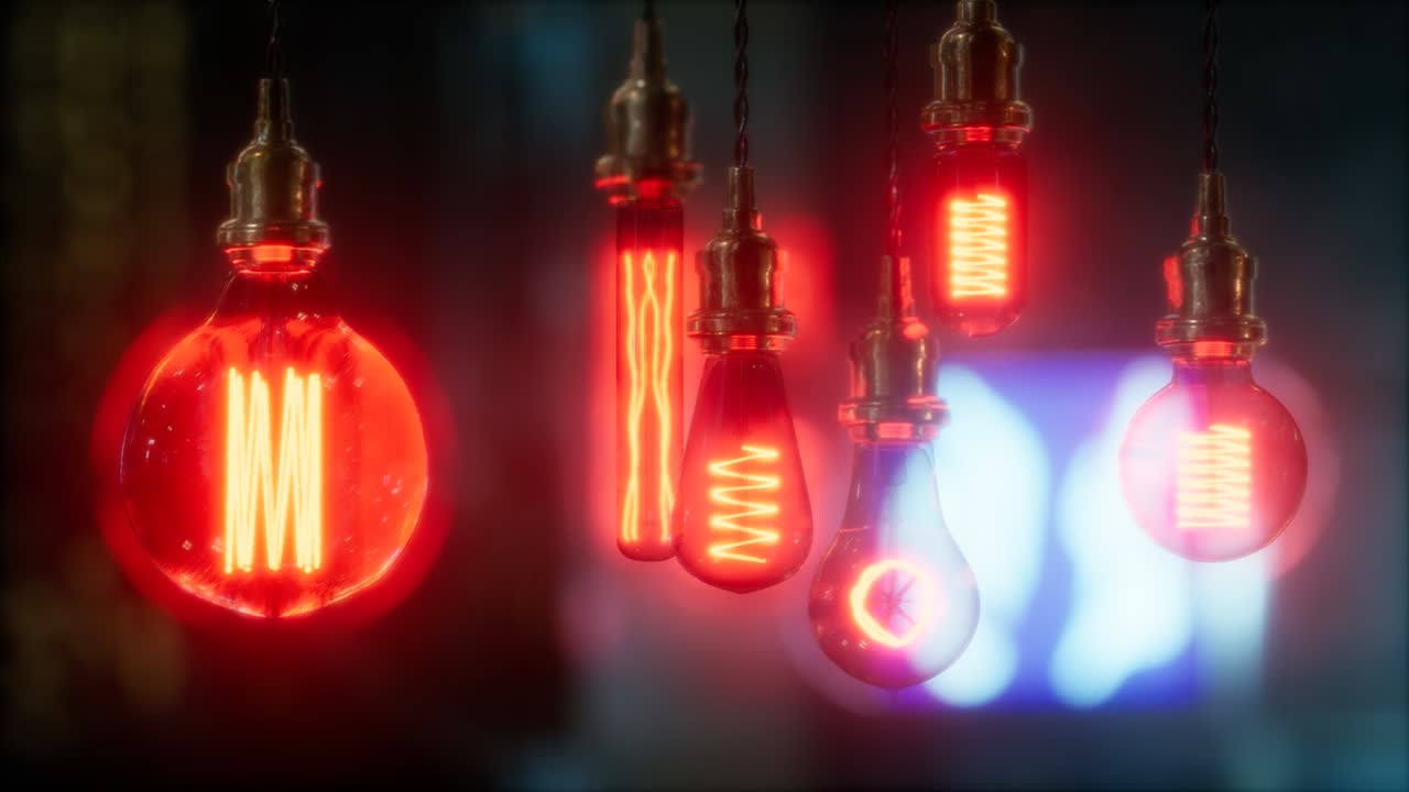 오래된 레트로 빈티지 열광 전구