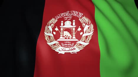 waving realistic afghanistan flag in 4k, loop animation