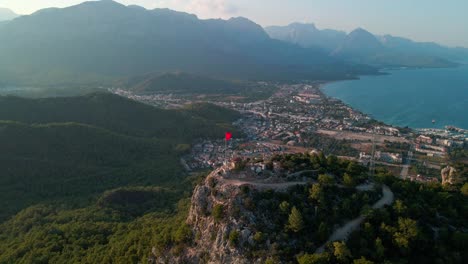 aerial 4k drone footage of kemer, antalya, turkey