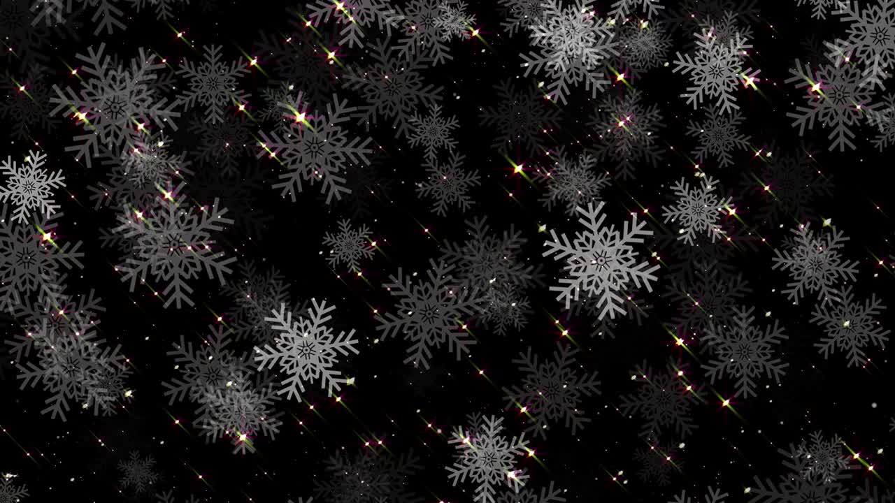 4k Snowflakes Looped Overlay