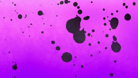 Animation-of-vibrant-colour-splats-and-splodges-over-glowing-patterned-background