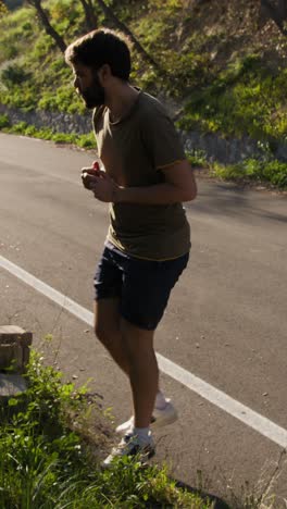 man exercising outdoors