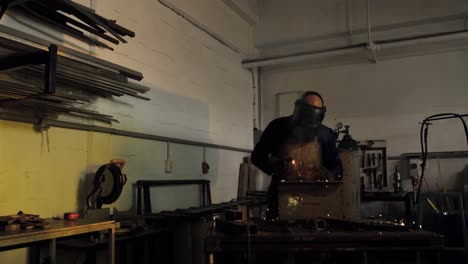 welder welding a metal