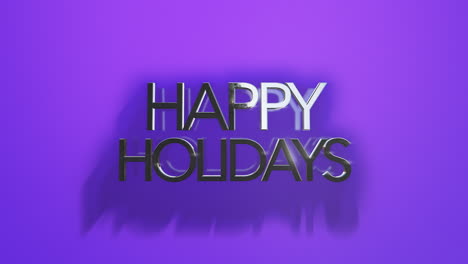 modern happy holidays text on purple fashion gradient