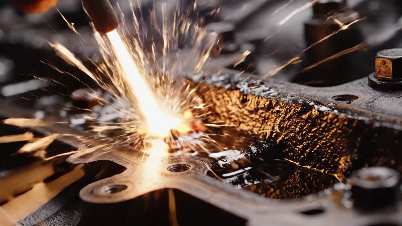 Welding on an engine