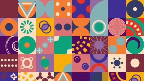 geometric animated patches background