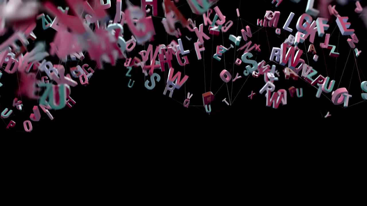 las letras del alfabeto 4k.