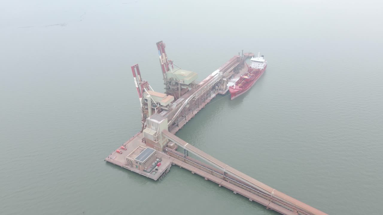 Aerial View Of Aughinish Marine Terminal In County Limerick, Ireland.
