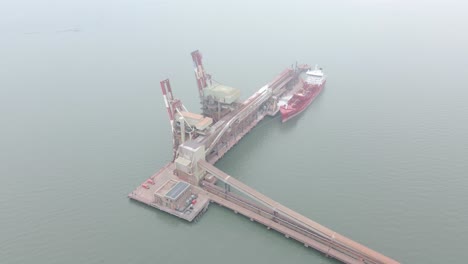 aerial view of aughinish marine terminal in county limerick, ireland.
