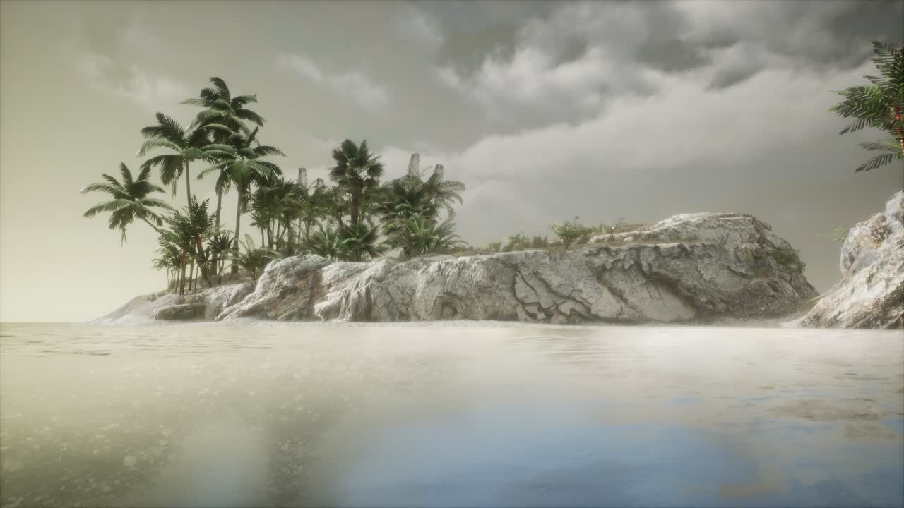 Soft twilight of the amazing tropical marine beach