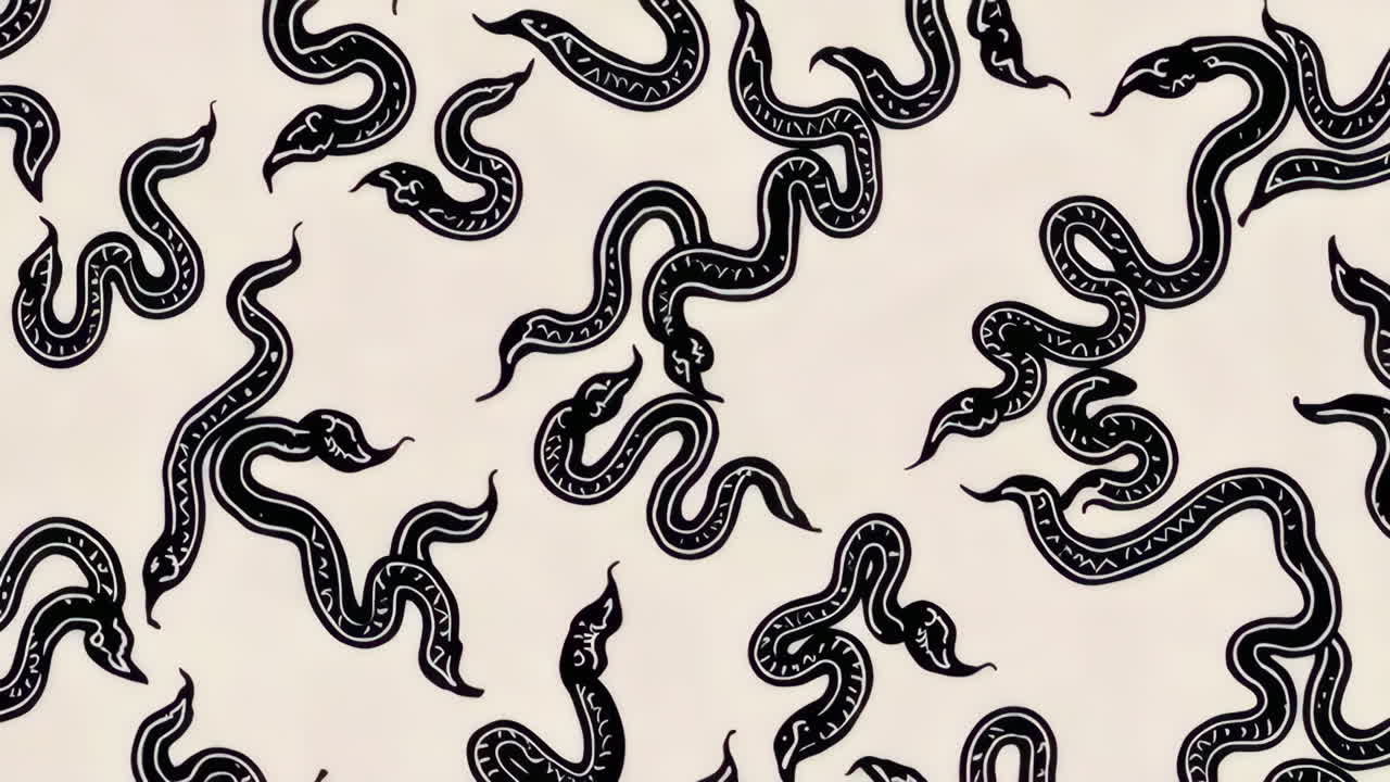 Black Snake Pattern on Light Background