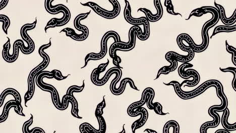 black snake pattern on light background