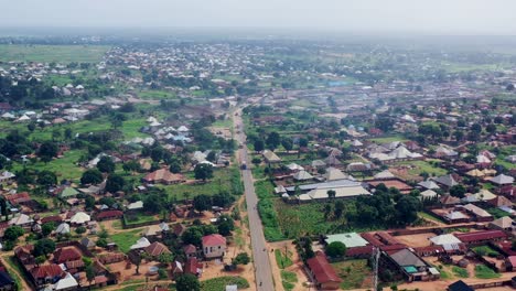 aerial view of gboko town benue state nigeria on a muggy day