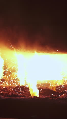 molten metal in a furnace