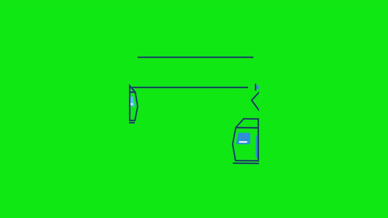 녹색 배경에 카 케이블카의 4k 비디오.