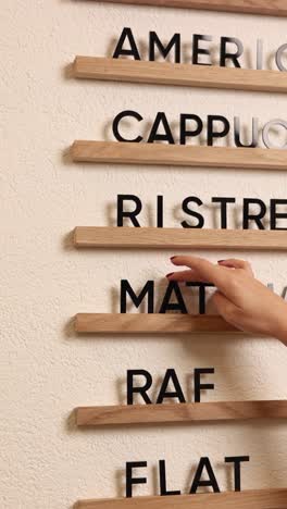 Coffee Menu Display