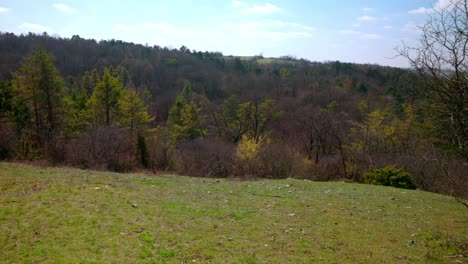 Stone-Meadow-In-The-Mountain---Aerial-Drone-Shot