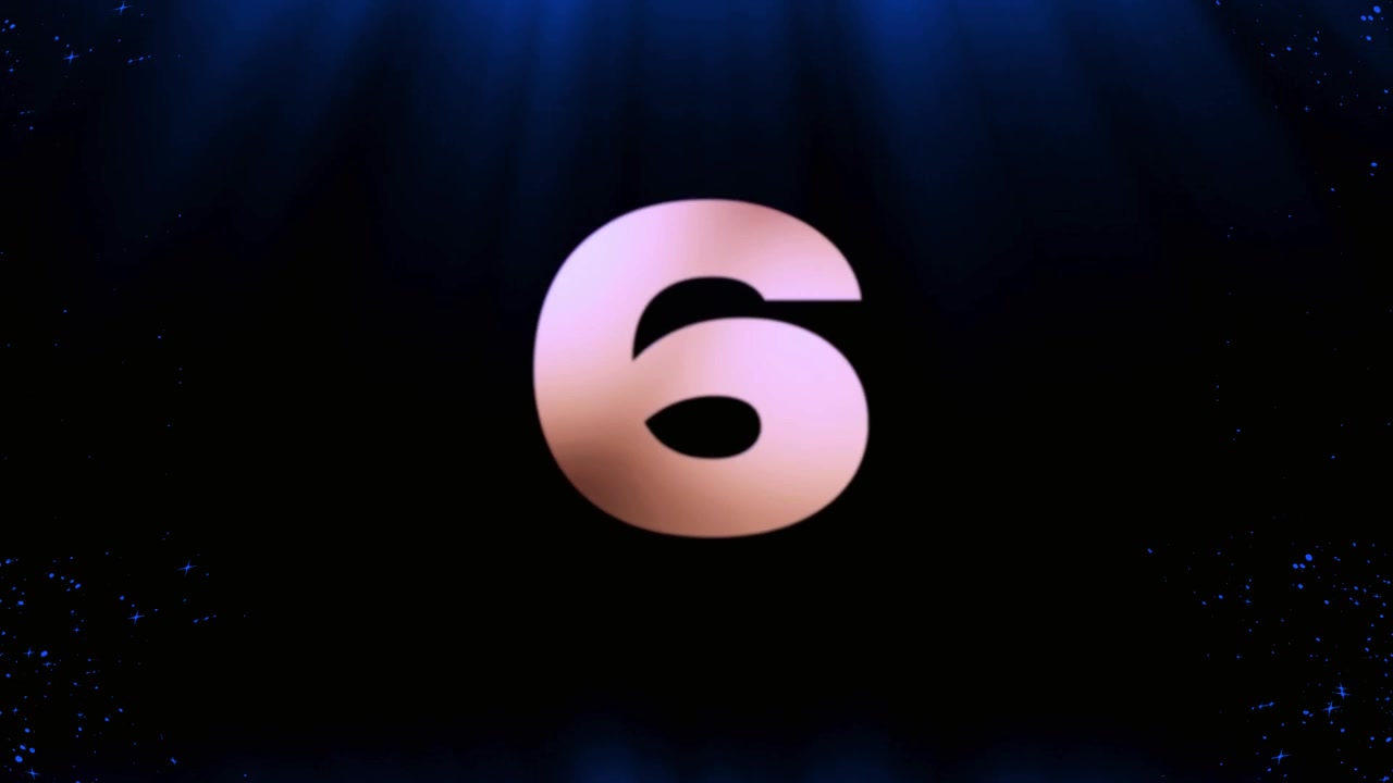 Animated Countdown Timer with Glowing Numbers on Dark Background