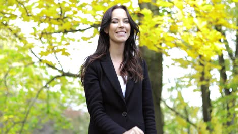 smiling woman with crossed arms