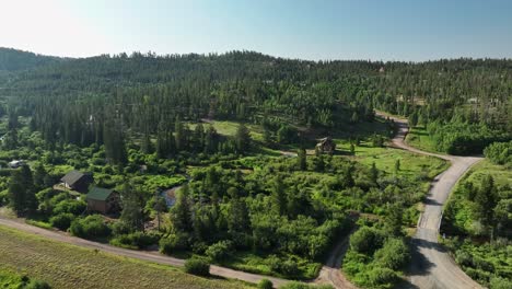 red feather lakes rocky mountain vista in colorado crystal mountain view drone 4k