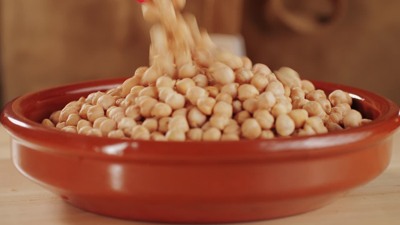 Chickpeas close up food background, chickpeas texture macro, raw cereal healthy food.