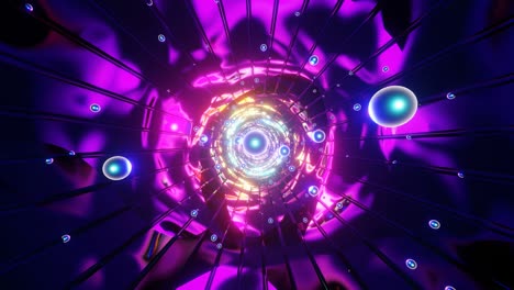 vj loop tunnel with flying balls.