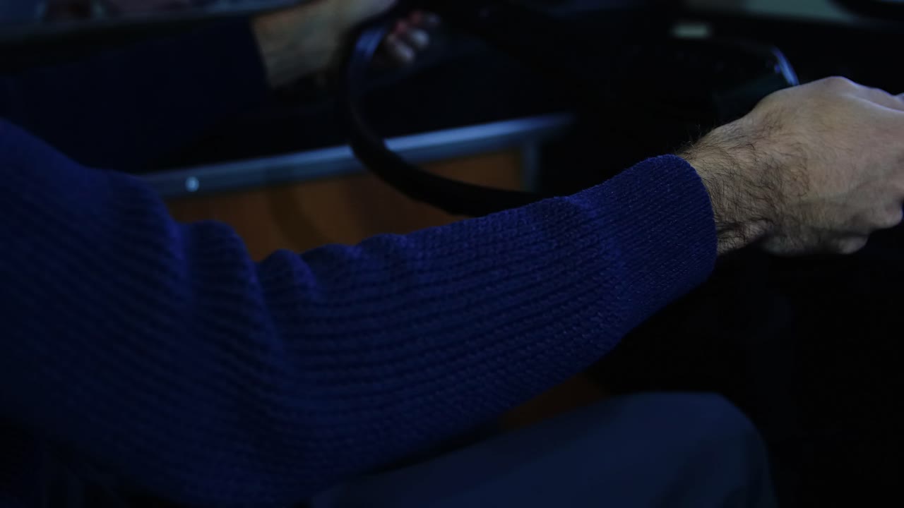 자동차를 운전하는 사람