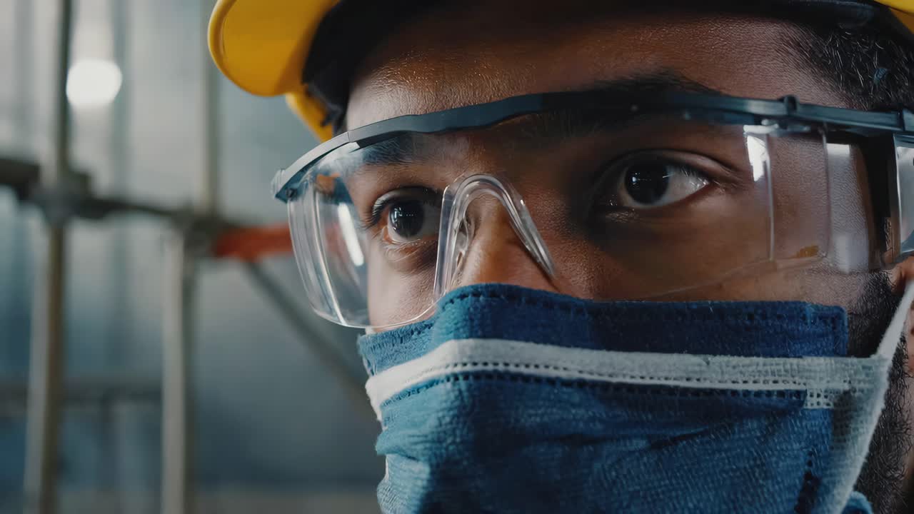 Construction worker wearing PPE