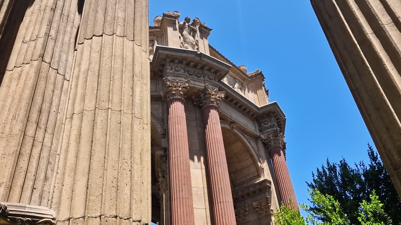 Palace of Fine Arts, San Francisco California USA. Low Angle View of Monumental Structure