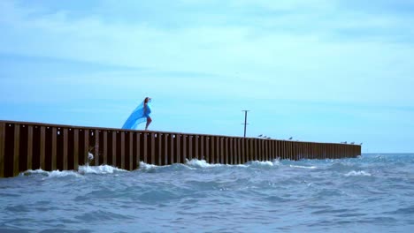 romantic concept. romantic woman on sea pier. sea vacations. woman enjoy life