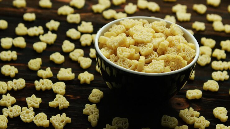 Bowl of creative small macaroni
