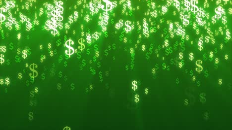 falling dollar symbols