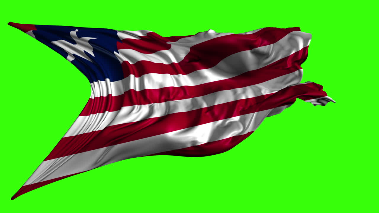 Liberian Flag Waving