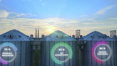 digital farm data on agricultural grain silos