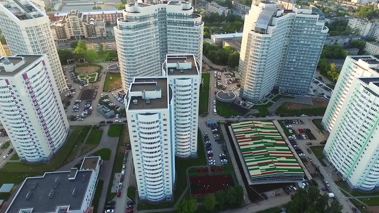 현대적 인 주거 단지 의 공중 사진