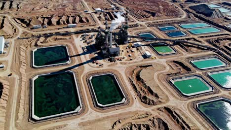 aerial view of mining and processing facility
